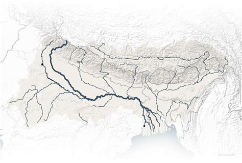 Ganges River Delta Map