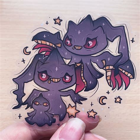 Shuppet x Banette x Mega Banette Transparent Sticker | Etsy