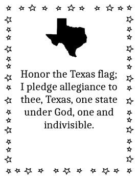 Texas Flag Pledge by Shannon's School Shop | TPT