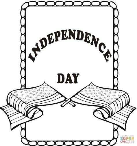 Independence Day poster coloring page | Free Printable Coloring Pages