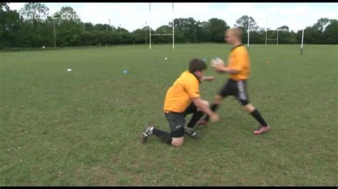 Rugby Drill - Tackling from 1 knee - YouTube