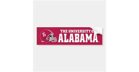 Alabama Crimson Tide Football Helmet Bumper Sticker | Zazzle