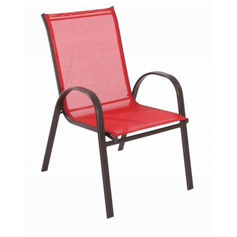 Red Sling Patio Chair-FCS00015J-RED - The Home Depot | Outdoor chairs ...