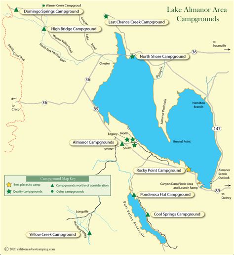 Lake Almanor Campground Map | Lake almanor, Lassen volcanic national ...