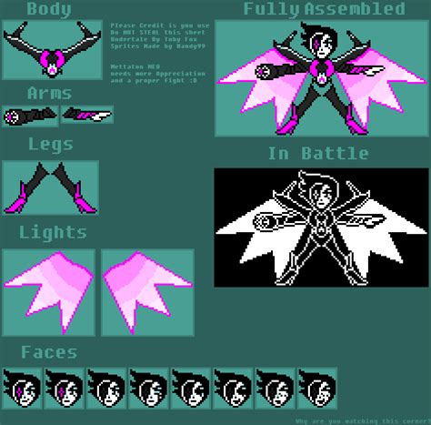 UnderTale - Mettaton NEO Sprite Sheet by Handy99 on DeviantArt