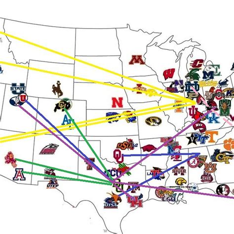 2025 College Football Conference Map - Nomi Noreen