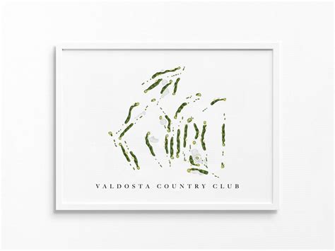 Valdosta Country Club Valdosta, GA Golf Course Map, Personalized Golf Art Gifts for Men Wall ...