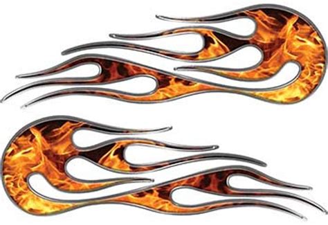 Hot Rod Style Flame Reflective Decals - Etsy