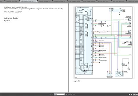 Toyota Prius Hybrid 2018 L4-1.8L (2ZR-FXE) Electrical Wiring Diagrams PDF