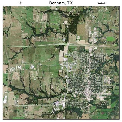 Aerial Photography Map of Bonham, TX Texas