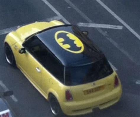 Batman Mini Cooper | Mini cars, Yellow mini cooper, Mini driver