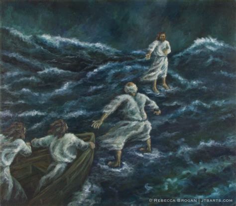 Walk By Faith (Jesus and Peter Walking on Water) (Matthew 14:22-33)) – John The Baptist Artworks