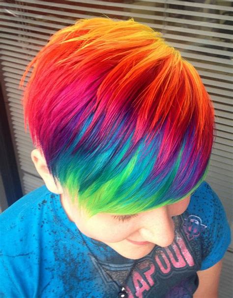 Easy rainbow hairstyles for short hair | hairstyles6c