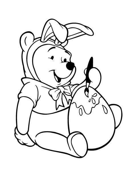 Easter Winnie the Pooh Coloring Pages | Easter coloring pages, Easter ...