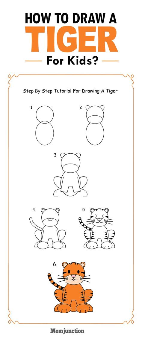 How To Draw A Tiger Step By Step For Kids? | For kids, A tiger and Facts