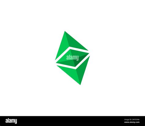 Ethereum Classic, rotated logo, white background Stock Photo - Alamy