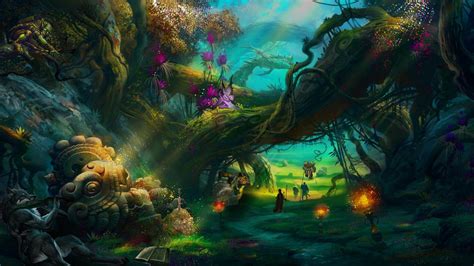 magic forest art - Tìm với Google | Fantasy art landscapes, Fantasy forest, Forest wallpaper