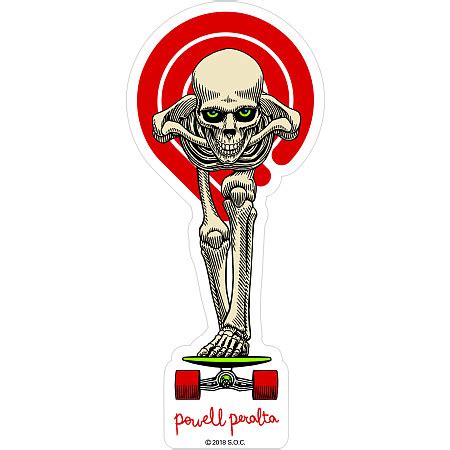 Powell Peralta Tucking Skeleton Sticker Single - Skate One