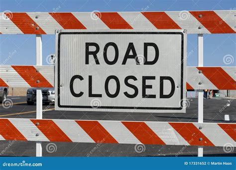 Road Closed Barricade Stock Photography - Image: 17331652