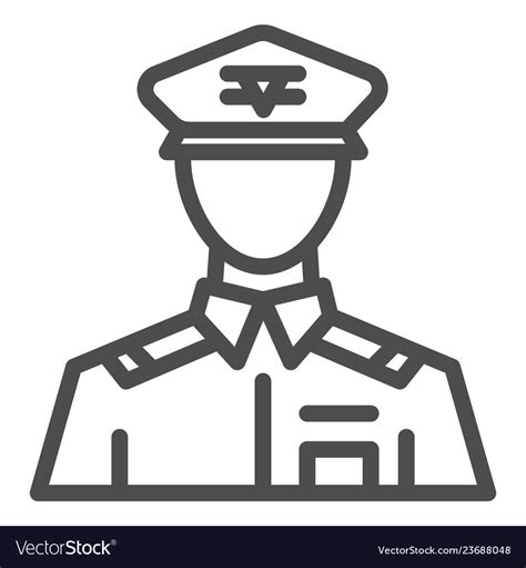 General line icon commander Royalty Free Vector Image