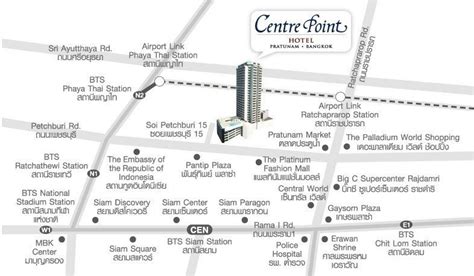 Pratunam Map - Centre Point Hotel Pratunam