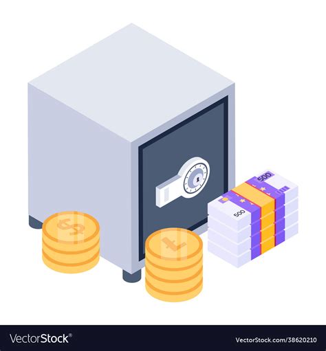 Money vault Royalty Free Vector Image - VectorStock