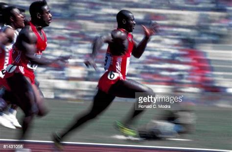 Summer Olympics, Canada Ben Johnson in action, winning 100M Final at ...