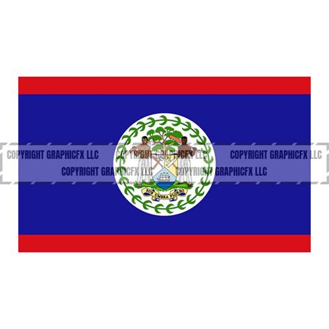 Belize Flag Vector .eps, .dxf, .svg .png. Vinyl Cutter Ready, T-shirt ...