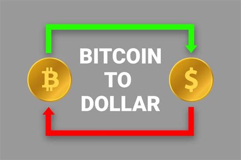 Premium Vector | Bitcoin to dollar exchange