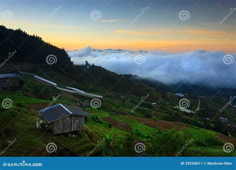 Sunrise at Kundasang, Sabah, Malaysia Stock Image - Image of cloud, fertile: 29250611