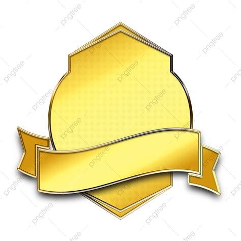 Banner Design Vertical PNG Transparent, Blank Yellow Gold Vertical Label Banner Design Element ...