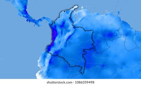 Colombia Area On Annual Precipitation Map Stock Illustration 1086359498 | Shutterstock