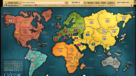 Realistic Risk Board Game Map