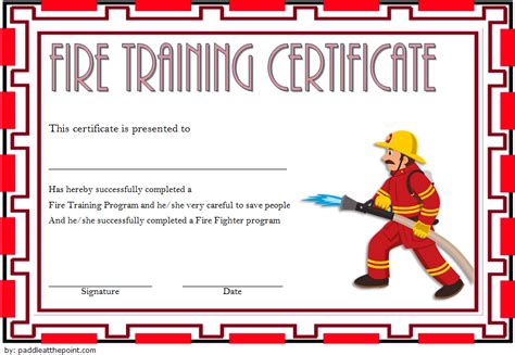 Firefighter Training Certificate Template - 10+ Updated 2019