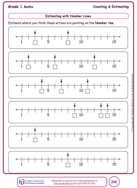 Number Line Worksheets For Grade 1