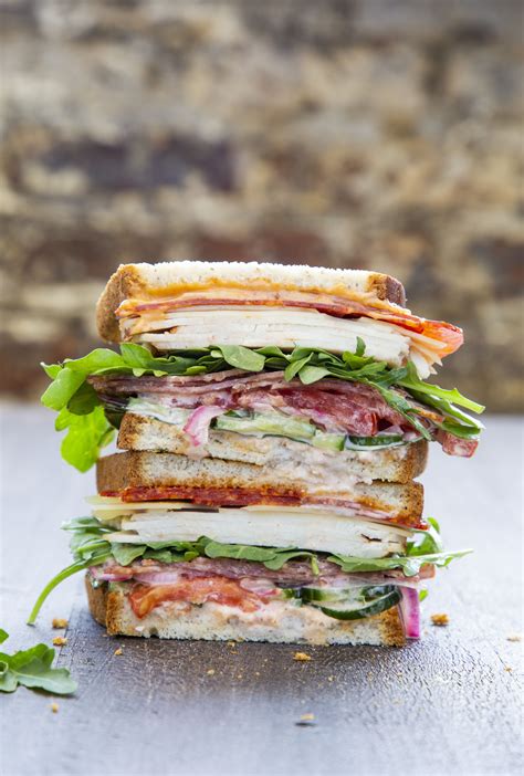 Turkey, Swiss and Salami Sandwich with Sriracha Mayo and Quick Pickled Onions Recipe | The ...