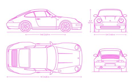 Porsche 911 Carrera (1994) Dimensions & Drawings | Dimensions.com