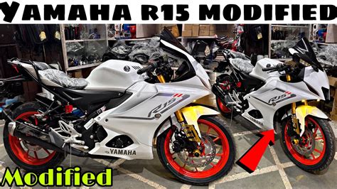 Yamaha R15 V4 Modified | R15 Modification | R15 Accessories | White R15 ...