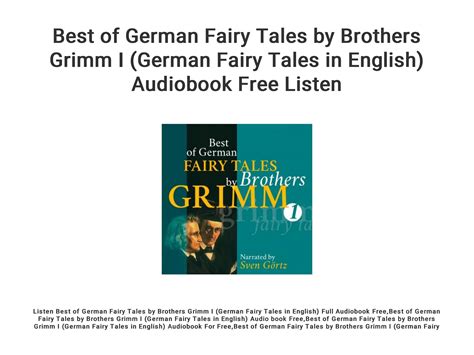 Best of German Fairy Tales by Brothers Grimm I (German Fairy Tales in English) Audiobook Free ...