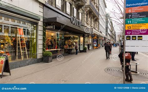 Bahnhofstrasse Street in Zurich in the Advent Season Editorial Stock ...