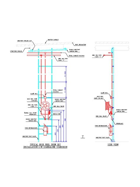 Typical Standalone Stanchion Installation For Hose Reel Drum Set | PDF | Building Technology ...