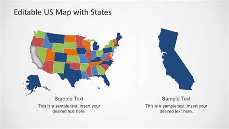 Editable US Map Template for PowerPoint with States - SlideModel