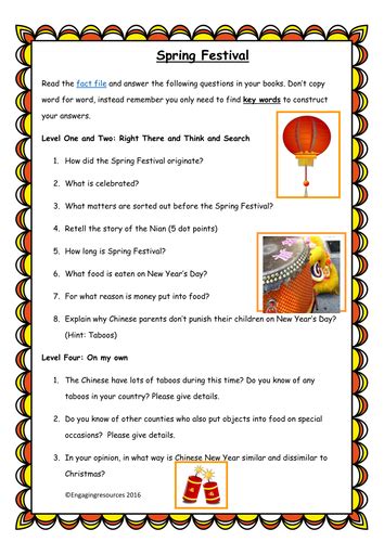 Spring Festival (Chinese New Year) – QAR themed literacy activities | Teaching Resources