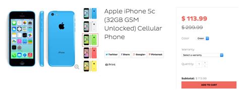 iPhone 5c (32GB GSM Unlocked, Refurb) for $114 shipped (Reg. $300+)