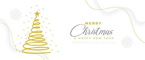 Free Vector | Beautiful merry christmas eve festive white banner with ...