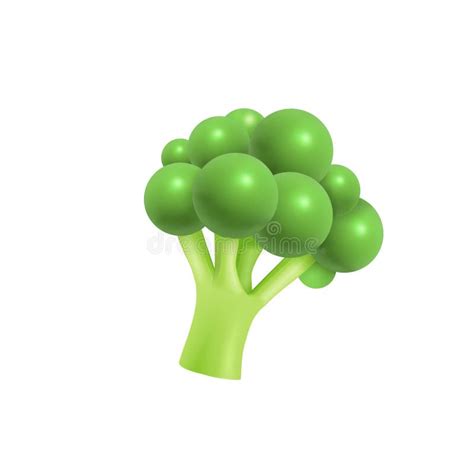 A Broccoli Vegetable Cartoon Character Emoji Emoticon Mascot. Isolated Vector Stock Vector ...