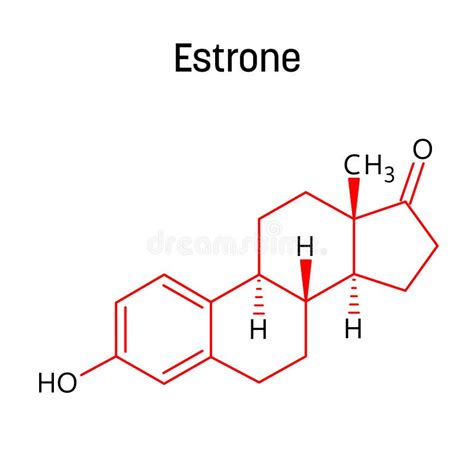 Estrone Structural Formula of Molecular Structure Stock Vector - Illustration of chemical ...