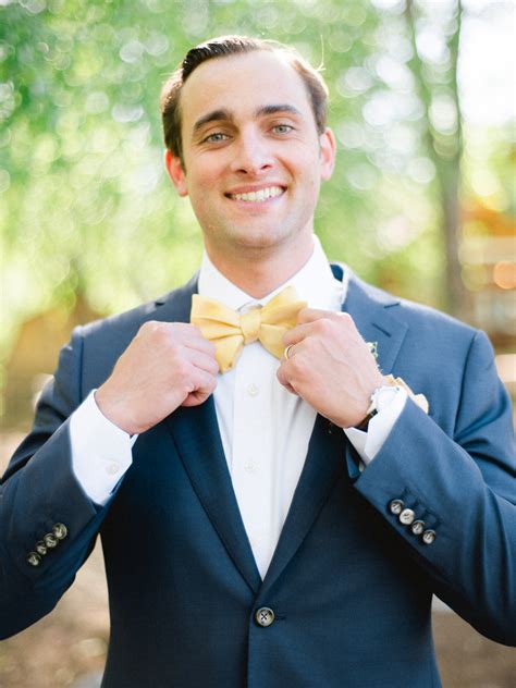 Groom in Yellow Bow Tie - Elizabeth Anne Designs: The Wedding Blog