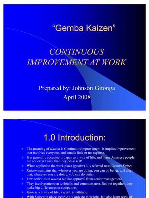 Gemba Kaizen | PDF | Business Process | Inventory