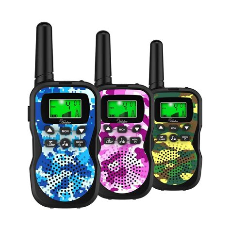 Huaker Kids Walkie Talkies,3 Pack 22 Channels 2 Way Radio Toy with Flashlight and LCD Screen ,3 ...